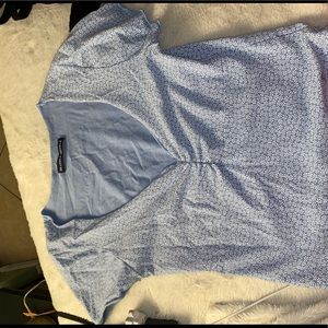 Light blue floral cropped tee